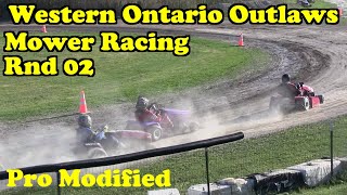 Western Ontario Outlaws Mower Racing Pro Modified Rd 02 Oct 2024 [upl. by Edgard]