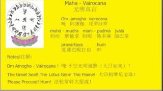 7 遍 李居明光明真言 Maha Vairocana Mantra of Light毗卢遮那佛咒 [upl. by Zetnauq]