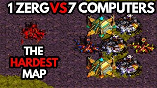 1 Zerg vs 7 Computers Starcraft Remastered 4K [upl. by Byrdie]