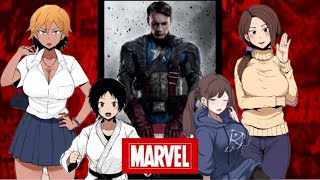 NTR Kokujin No Tenkousei React to Hiroki As Captain America MARVELGACHAREACT [upl. by Gristede]