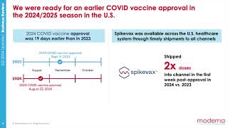 Moderna MRNA Q3 2024 Earnings Presentation [upl. by Neeruam]