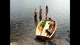 Cheap Dinghy you can easily build THORN sails rows and motors well and is fun to use [upl. by Ashjian]