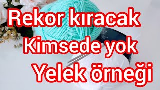 kolay ve gösterişli yelek modeli✅ hırkaşal örgü modelleri ✅east knitting pattern✅ crochet [upl. by Einnoc469]