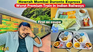 HowrahMumbai Duronto Express First AC Coupe Journey  Worst Premium Train in Indian Railways 👎 [upl. by Ananna691]