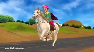 Chal Chal Gurram  3D Animation Telugu Nursery rhymes for children with lyrics [upl. by Auhsoj]