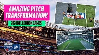 Amazing pitch transformation  ⚽️ 🤝 🏈  NFL UK amp Ireland [upl. by Nimajaneb]