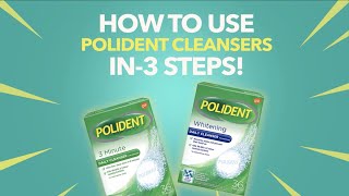 How to Clean your dentures with Polident [upl. by Llertnom]