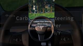 Tesla Model 3Y Carbon Fiber Steering Wheel Cover [upl. by Noerb]