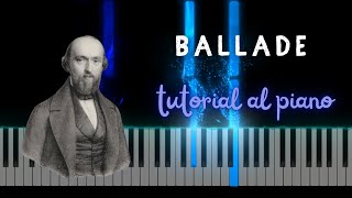 TUTORIAL AL PIANO Ballade Op 100 no 15 de Friedrich Burgmüller [upl. by Adohr]