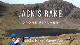 Pavey Ark and Jacks Rake  Lake District Drone flight [upl. by Bauer]