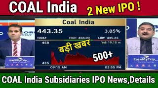 COAL India share latest newscoal india subsidiaries ipodate amp priceanalysistarget dividend 2024 [upl. by Bickart]