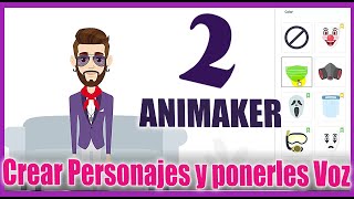 🆕 Como crear un PERSONAJE y agregar LOCUCIÓN en ANIMAKER 🔥 Tutorial 2 [upl. by Caleb]