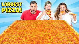 We ATE the Worlds LARGEST PIZZA [upl. by Aushoj]