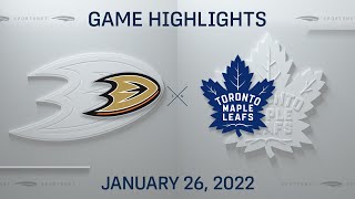 NHL Highlights  Ducks vs Maple Leafs  Jan 26 2022 [upl. by Llenyaj]