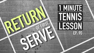 Return Of First Serve  1 Minute Tennis Lesson Ep90 shorts [upl. by Afatsom]