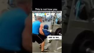 THIS IS HOW YOU SPOT ON BACK SQUATS shortsfeed shorts gym viral [upl. by Worrell]