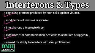 Interferons  Types Of Interferons  INF Alpha  INF Beta  INF Gamma [upl. by Sande]