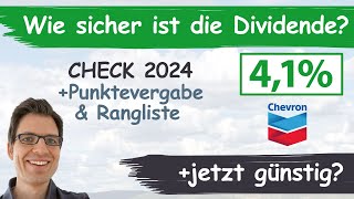 Chevron Aktienanalyse 2024 Wie sicher ist die Dividende günstig bewertet [upl. by Mcwherter]