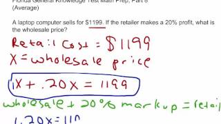 Florida General Knowledge Test Math Prep Part 8 [upl. by Adnawyek]