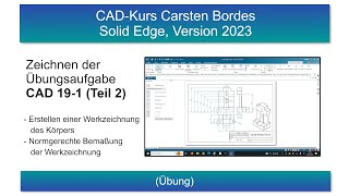 CADKurs für Solid Edge ab Version 2023 – Teil 191b [upl. by Bondy]