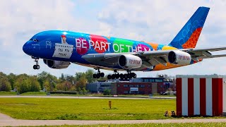 4K  10 MINUTES of NONSTOP LANDINGS at Amsterdam Schiphol Airport  PLANESPOTTING Schiphol [upl. by Zerlina]