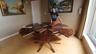 Expanding Circular Dining Table in Walnut [upl. by Bak]