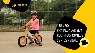 Aprendendo a pedalar sem rodinhas de apoio Pedaleria [upl. by Alyl]