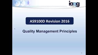 AS9100D2016 Key Changes amp Clause by Clause Presentation [upl. by Anuahsat920]