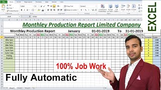 Monthly production Report Limited company For Microsoft excel Advance Formula [upl. by Dirraj]