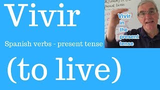 Spanish verbs  Vivir to live in the present tense [upl. by Draner]