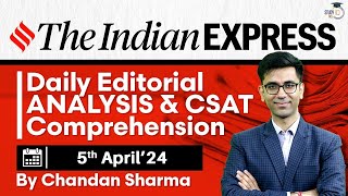 Indian Express Editorial Analysis by Chandan Sharma  5 April 2024  UPSC Current Affairs 2024 [upl. by Eelaras]