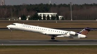 Eurowings Canadair Regional Jet CRJ900ER DACNR arrival amp departure at Berlin Tegel airport [upl. by Aisinut]