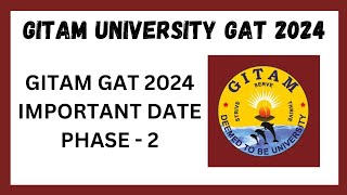 GITAM UNIVERSITY 2024 ll GAT 2024 EXAM DATES ll LAST DATE FOR APPLICATION ll DOUBTS CLEARED ll [upl. by Ailama]