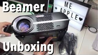 Vivibright Full HD LED Beamer UNBOXING  Was steckt für 220 € alles in der Box [upl. by Ransell496]