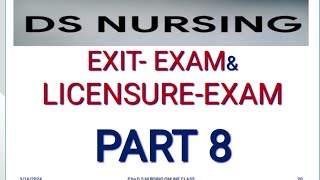 EXITEXAMampLICENSUREEXAM PRACTICES PART 8 DSNursing exit education health COC viralvideo [upl. by Arodaeht]