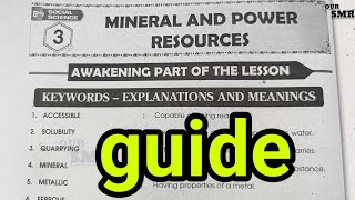 8th class Social Studies 3rd lesson mineral and power resources question and answers notes guide [upl. by Annahsat178]