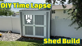 Time Lapse 4x8 Leanto shed build DIY because paying someone to do it costs more [upl. by Notgnirra17]