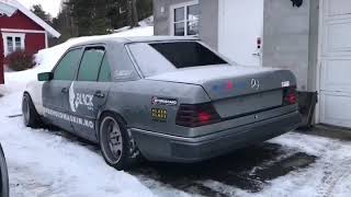 W124 OM606 superturbo diesel  COLD START [upl. by Nalaf769]