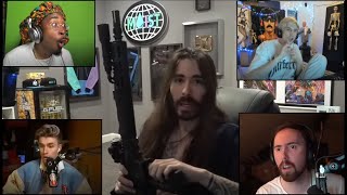 Streamers React To Moistcr1tikal Pulling Out Guns [upl. by Petrine]