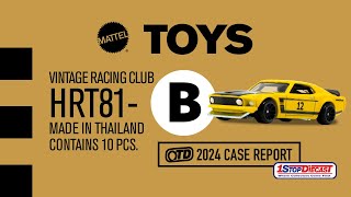 Hot Wheels 2024 VINTAGE RACING CLUB mix B case unboxing presented by 1 Stop Diecast [upl. by Lleval]