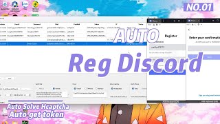 Software Auto Reg Discord Auto Solve Hcaptcha Auto get token [upl. by Ahsened]