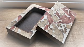 Woodworking  Resin and wood box Fall [upl. by Tteve]