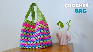 Crochet Tote Bag  Crochet Handbag Step by Step Tutorial  ViVi Berry Crochet [upl. by Nylorak]