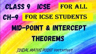 Proof Of Mid Point Theorem amp Converse Of Mid Point Theorem For All Class 9 Students [upl. by Dralliw]