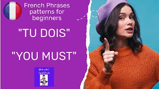 Daily French for beginners Phrase of the day Tu dois which means You must french frenchlessons [upl. by Roshelle36]