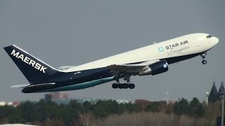 Star Air Boeing 767 Takeoff at Berlin Tegel Airport HD 1080p [upl. by Snow266]