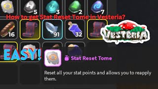 How to get a stat reset tome in Vesteria Roblox [upl. by Asilanom]