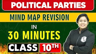 POLITICAL PARTIES in 30 Minutes  Mind Map Series for Class 10th [upl. by Eeryk]