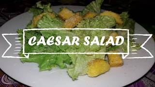 HOMEMADE CAESAR SALAD I SIMPLE RECIPE [upl. by Xineohp420]