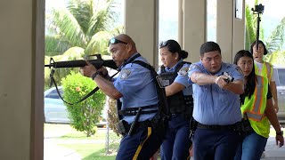 CNMI authorities train to respond in active shooter drill at CNMI schools [upl. by Nonnelg489]